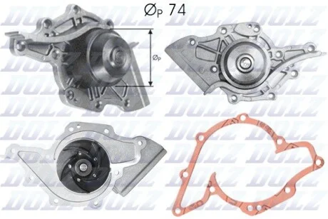 Водяний насос помпа AUDI 100 A6 V8 DOLZ A175