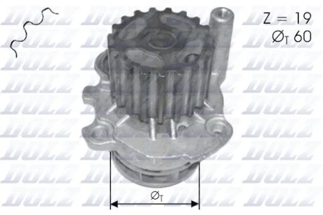 Водяний насос AUDI A2 (8Z0) / SEAT AROSA (6H) / SKODA FABIA (6Y2) Combi (6Y5) седан (6Y3) / VW LUPO DOLZ A196
