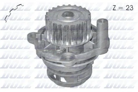 Водяной насос Caddy III/Octavia/Golf IV/V/Passat/Polo 1.6/2.0 97- DOLZ A198