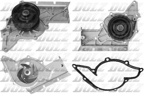 Водяной насос помпа AUDI A4 (8E2, B6) Avant (8E5, B6) кабрио (8H7) A6 (4B, C5) DOLZ A201