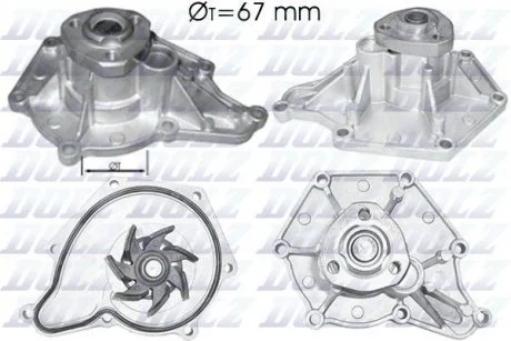 Водяной насос помпа AUDI A4 A6 A8 Q7 / VW Phaeton (3D2) / Touareg (7LA, 7L6, 7L7) / / DOLZ A213