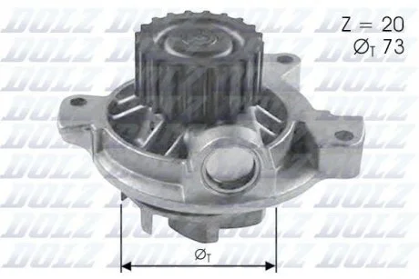 Водяний насос помпа AUDI 100 (4A, C4) / VW LT 28-46 II LT Mk II LT28-50 TRANSPORTER DOLZ A280