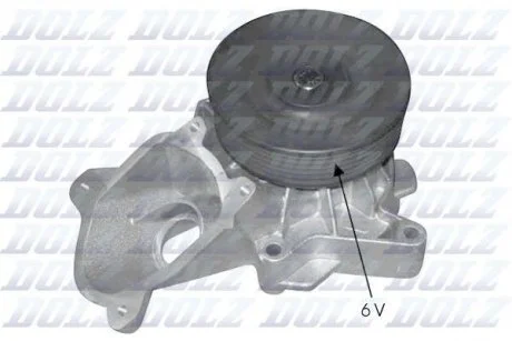 Водяной насос помпа BMW 1 (E81, E87) / 3 (E46) / 3 (E90) / 3 (E91) / X3 (E83) DOLZ B224
