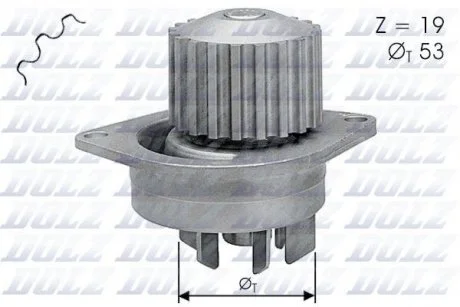 Водяний насос помпа CITROEN BERLINGO (MF) SAXO (S0, S1) XSARA (N1, N2, N0) / PEUGEOT 106 Mk II (1) 206 (2A DOLZ C113