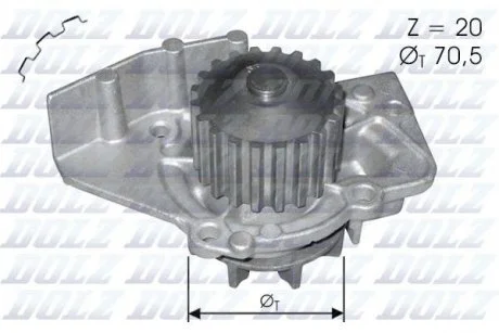 Водяной насос помпа CITROEN BERLINGO (MF, M_) C5 SYNERGIE (22 U6) XSARA (N1) XANTIA (X2) / FIAT SCUDO (22 DOLZ C120