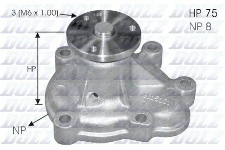 Водяной насос Combo/Astra G/H/Corsa 1.7Di/CDTi 00- DOLZ O144