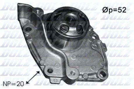 Водяной насос помпа RENAULT Megane 1,9DCi 08 - DOLZ R232