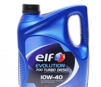 Моторная смазка полусинтетика Elf Evolution 700 Turbo Diesel 10W-40 5L (ACEA: A3/B4 API: SL/CF VW 501.01/505.00 RENAULT Diesel without DPF MB-Approval 229.1) ELF 216672