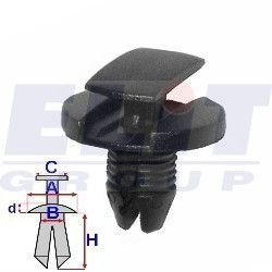 Дюбель підкрилок (к-т: 10 шт):A = 20mm/B = 7mm/C = 9mm/d = 2,8mm/H = 14mm ELIT C60151