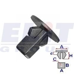 Втулка подкрылков (к-т:10 шт) размер:A = 19.9mm/C = 4.8mm/H = 17.6mm ELIT R B21002