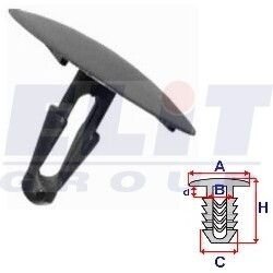 Кліпса в мотор.отсеке (к-т:10 шт) размер:A = 29,6mm/B = 5,8mm/C = 7,6mm/d = 7,1mm ELIT R B22119