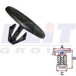 Кліпса в мотор.отсеке (к-т:10 шт) размер:A = 20,2mm/B = 1,9mm/C = 8,2mm/d = 2,5mm ELIT R C40841