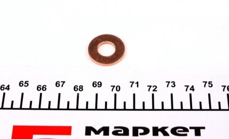 Уплотнительное кольцо пробки поддона PEUGEOT / CITROEN 2,0 HDI 98- 10 X 21 X 2,1 / CU A ELRING 108502 (фото 1)