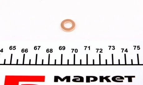 Уплотнительное кольцо форсунки Delphi 7 x 12,3 x 2 Audi, Seat, Skoda, Volkswagen ELRING 232930