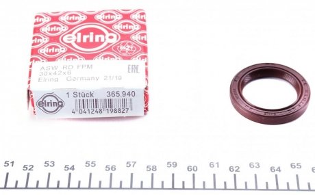 Уплотняющее кольцо, распределительный вал ELRING 365.940 (фото 1)