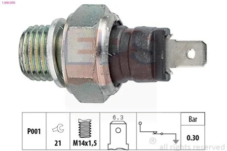 Датчик давления масла 0,3 bar Fiat Ducato / VW LT 28-46 97- EPS 1.800.000