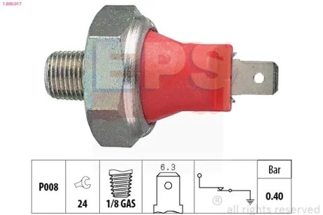 Датчик давления масла Hyundai Pony / Accent / Toyota Corolla / Mitsubishi Outlander 2.0I / 2.4I 02- EPS 1.800.017
