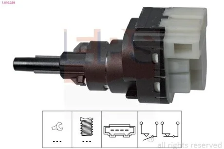 Переключатель сигнала тормозов VW Golf IV, VW T4, T5, AUDI A4, A6, Seat Cordoba 99-, Skoda Octavia 99- EPS 1.810.229