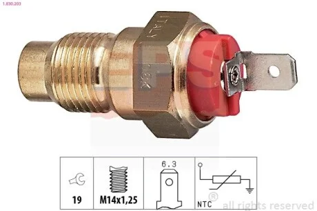 Датчик температуры охлаждающей жидкости Volvo 440-460-480 86-96 EPS 1.830.203