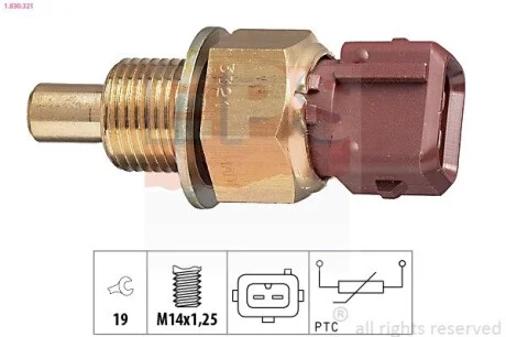 Датчик температуры воды Citroen Berlingo 1.4 96-/ Peugeot 206/306/406 1.1-3.0 93-04 EPS 1.830.321