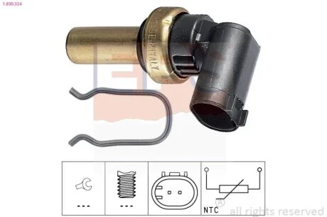 Датчик температуры воды Opel Astra H / J / Corsa / Insignia / Zafira 1.4-1.8 05- EPS 1.830.324
