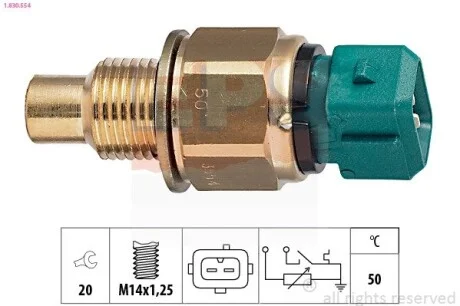 Датчик температуры Citroen / Fiat / Peugeot 1.9D-2.0HDI 98- EPS 1.830.554