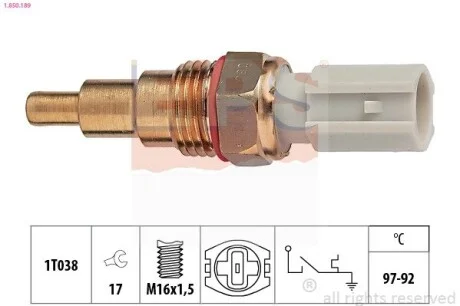 Датчик увімкн.вентил. Mazda 626 87-92 MX3, MX5, MX6 EPS 1.850.189