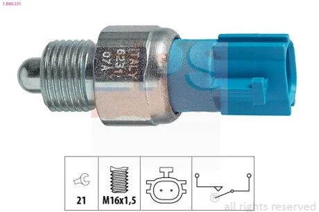 Датчик заднего хода (на замыкание) Nissan Almera, Micra, Primera, X-Trail / Renault Megane II, Scenic II -07 EPS 1.860.231