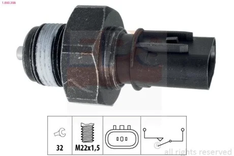 Датчик заднього ходу Hyundai Accent III, I30 / Kia Ceed, Cerato, Rio II 1.4-2.0 04- EPS 1.860.308