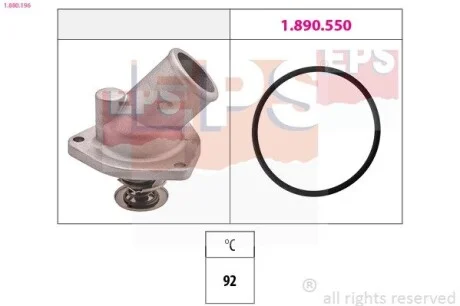 Термостат 92C Opel 1.6D / 1.8-2.0 EPS 1.880.196