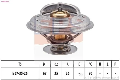 Термостат 80COM 615-617 EPS 1.880.254S