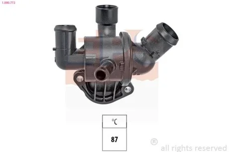 Термостат Audi A1, A3, Q3, Seat Altea / XL, Ibiza V, Leon / Skoda Octavia, Super B / VW Caddy III, Golf VI / Passat / CC, Tiguan, Touran 2.0TDI 03- EPS 1.880.772 (фото 1)