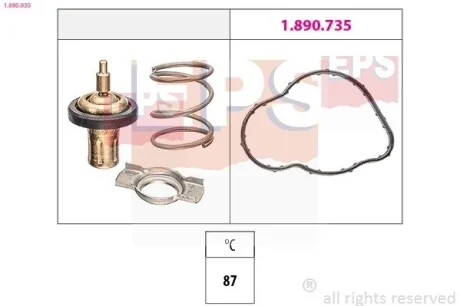 Термостат 87 ° C Nissan / Renault 1.5dCi 02.09- EPS 1.880.930