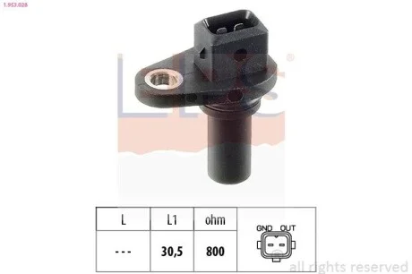 Датчик скорости VAG 1.6 / 1.8 / 2.0 / 2.3 / 1.9TDI Lancia Detra Fiat Tipo Ford Galaxy 90-00 EPS 1.953.028