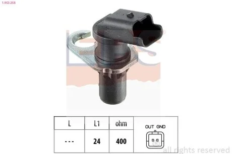 Датчик положения коленвала Citroen C8, JumpyPeugeot 806, Expert 2.0-2.2HDI 08.99- Fiat Scudo 2.0-2.2JTD 10.99- EPS 1.953.258