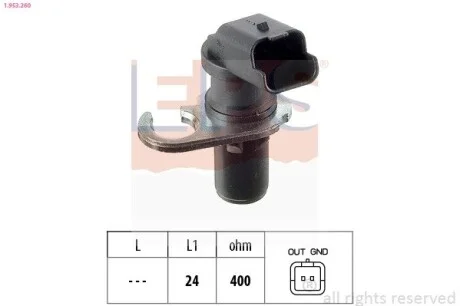Датчик положения коленвала PSA 2.0Hdi / 2.2JTD 10.99- EPS 1.953.260