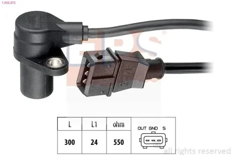 Датчик колінвалу Daewoo Nubira 1.6 16v EPS 1.953.272 (фото 1)