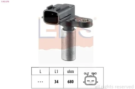 Датчик положения коленвала Nissan Almera II, Tino 2.2 00- EPS 1.953.276