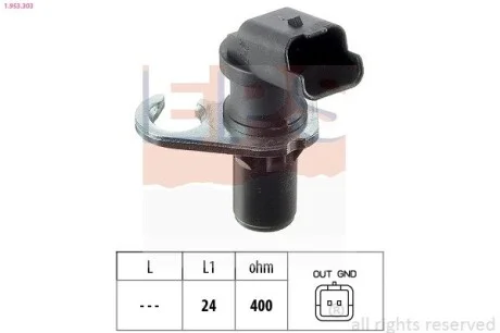 Датчик колінвалу Citroen Berlingo, C5, Xsara Peugeot 306, 4 EPS 1.953.303