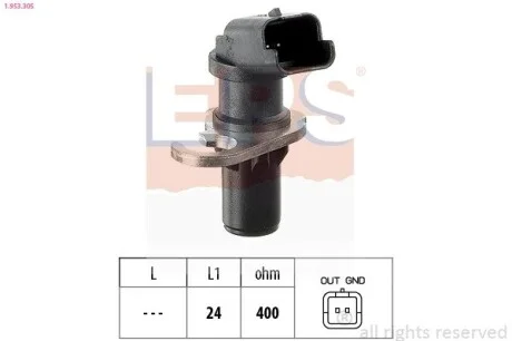Датчик положения коленвала Citroen Xsara, 1,6-2,0HDi, 99- EPS 1.953.305
