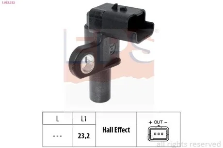 Датчик положения распредвала Fiat Ducato 2.0 JTD 02-, Citroen Jumper 2.0 Hdi 02- EPS 1.953.332