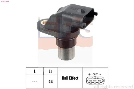 Датчик положения распредвала Toyota Corolla / Yaris 1.4D-4D 01- EPS 1.953.344