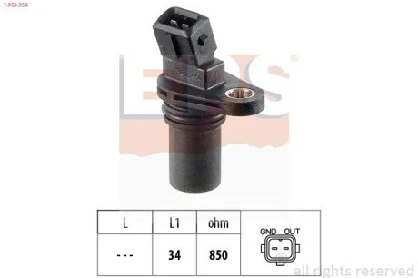 Датчик положения коленвала Mitsubishi Colt V и 04- Smart City 0.6 / 0.8Cdi EPS 1.953.354