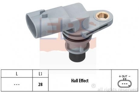 Датчик положення к/вала Fiat Doblo 1.3D/JTD 06.03- Opel 1.3CDTI 06.03- EPS 1.953.380