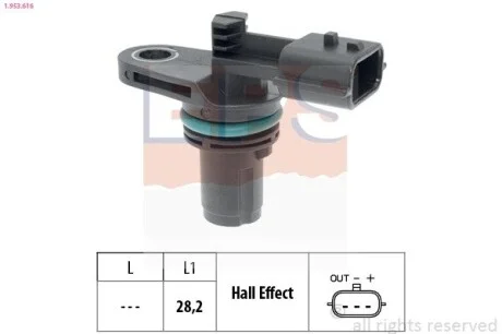 Датчик положення р/вала Dacia Duster, Logan /Nissan Qashqai /Renault Clio III 1.2-1.5dCi-1.6 05- EPS 1.953.616