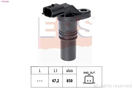 Датчик положения коленвала Dacia Logan, Sandero / Nissan Almera, Micra III, Interstar, Primastar / Renault Clio II-III Megane III, Scenic III 1.5Dci-1.9Dci 01- EPS 1.953.645