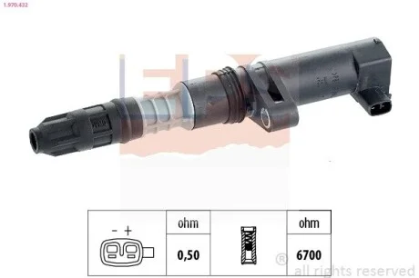 Катушка зажигания Renault Clio / Laguna / Megane / Trafic 1.4-2.0 16V 99- EPS 1.970.432