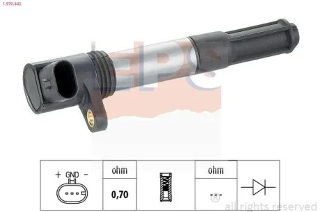 Катушка зажигания Fiat Bravo / Panda / Punto / Stilo 1.4 02-08 EPS 1.970.442