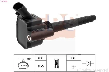 Катушка зажигания Fiat 500X 1.4 14-/Punto 1.4 09-/Jeep Renegade 1.4 14- EPS 1.970.549
