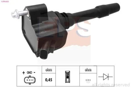 Катушка зажигания BMW 1 (F20/F21/F40) 116i/118i/120i/3 (F30/F80/G20/G80) 320i/330i/X5 (G05/F95) EPS 1.970.632